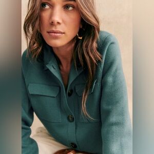 Brand New Authentic Sézane Betty Cardigan in Sage size XXS